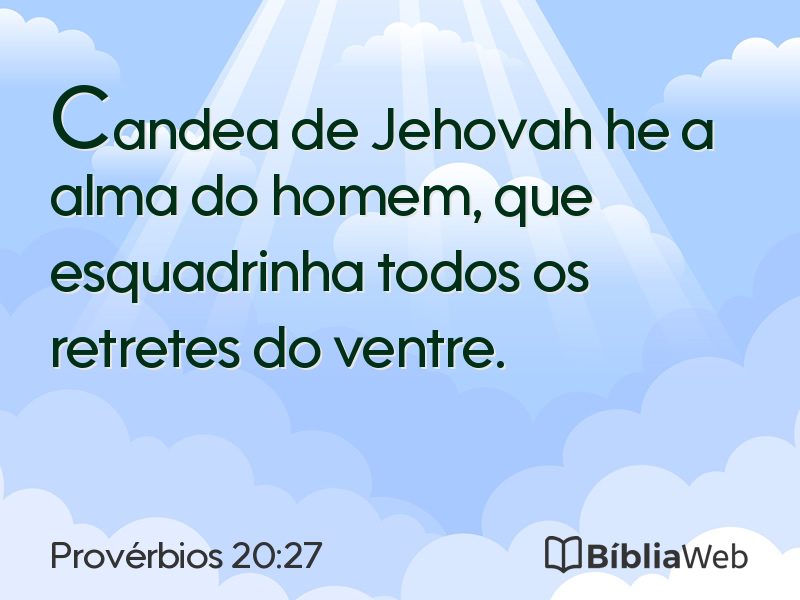 Provérbios 20:27 em imagem para compartilhar
