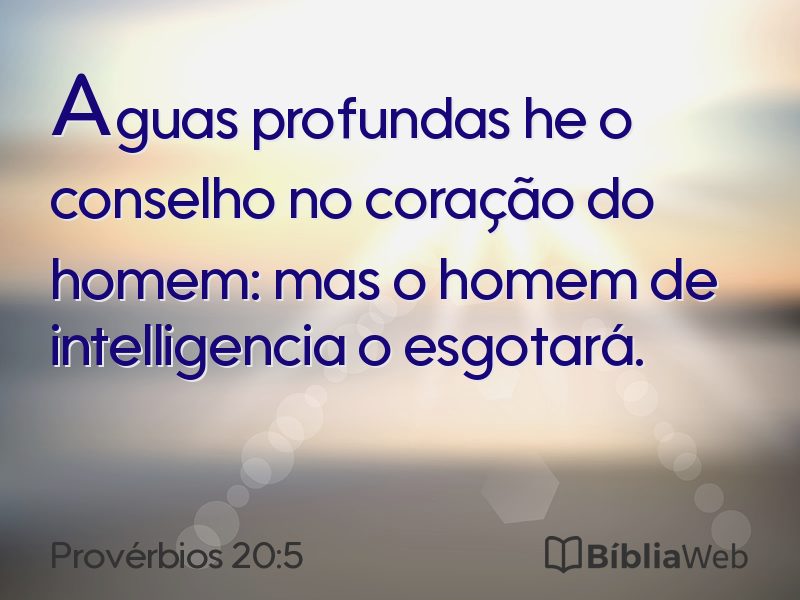 Provérbios 20:5 em imagem para compartilhar