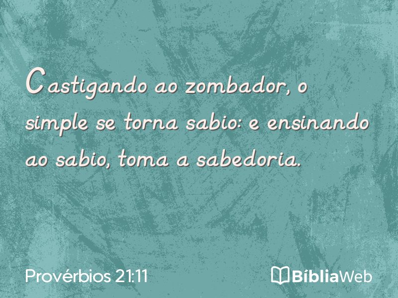Provérbios 21:11 em imagem para compartilhar