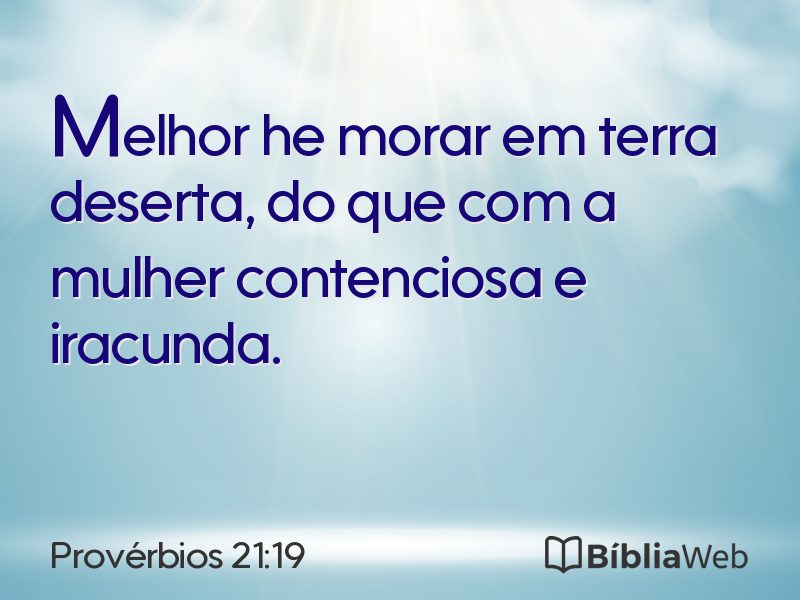 Provérbios 21:19 em imagem para compartilhar