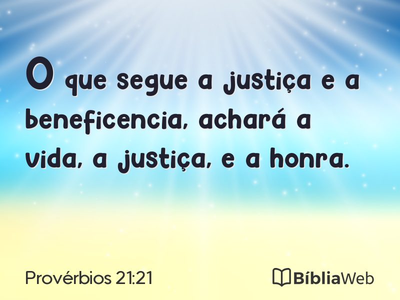 Provérbios 21:21 em imagem para compartilhar