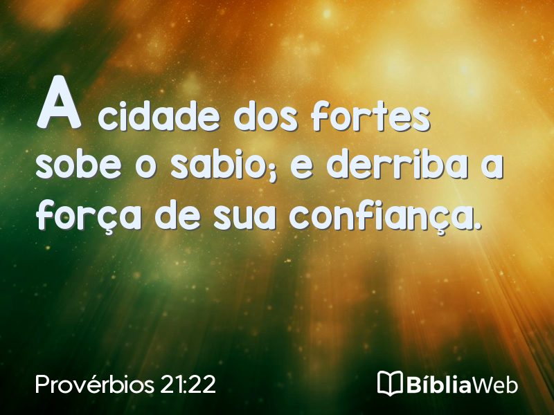 Provérbios 21:22 em imagem para compartilhar
