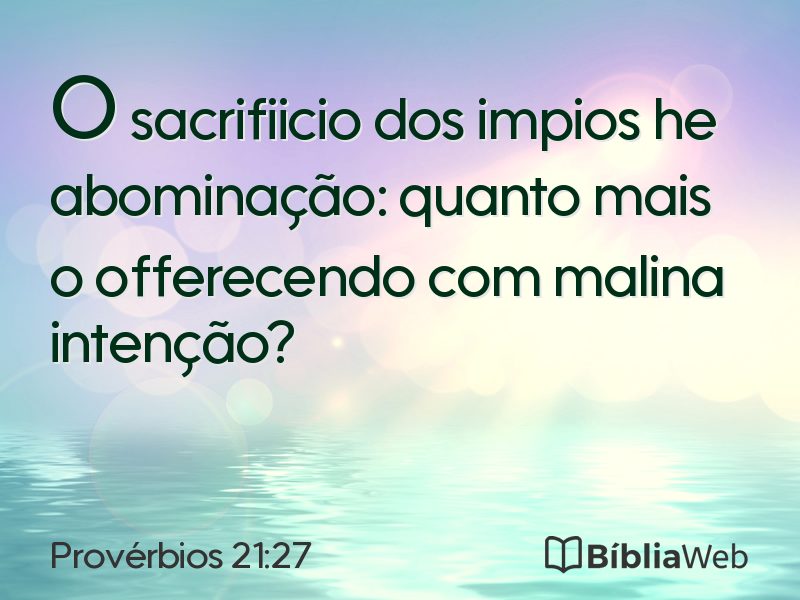 Provérbios 21:27 em imagem para compartilhar