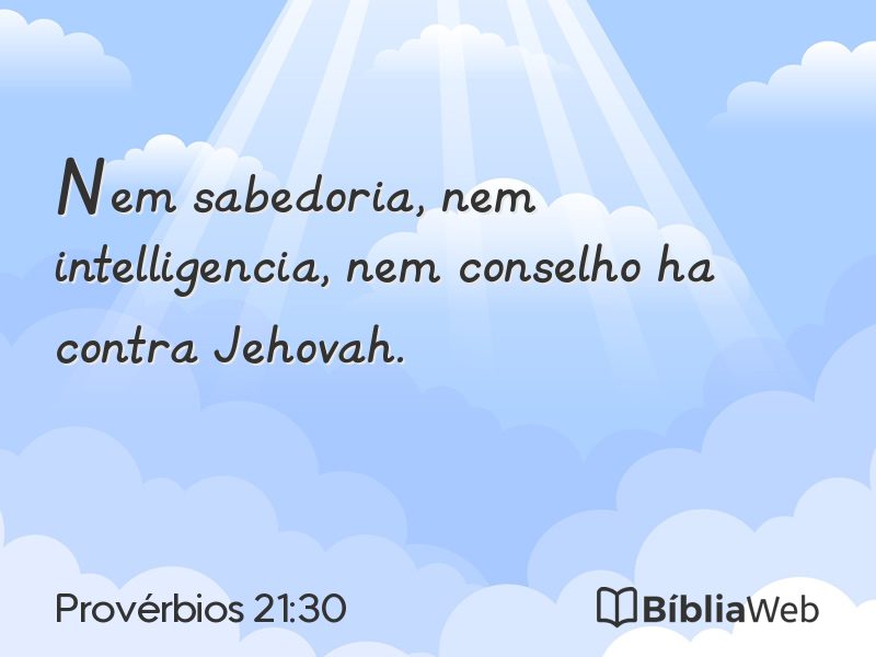 Provérbios 21:30 em imagem para compartilhar