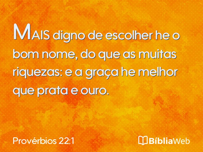 Provérbios 22:1 em imagem para compartilhar