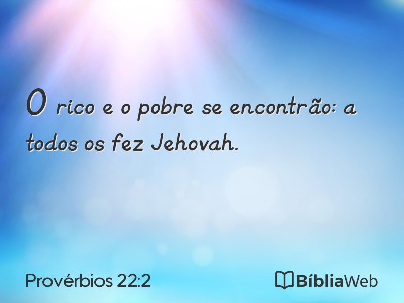 Provérbios 22:2 em imagem para compartilhar