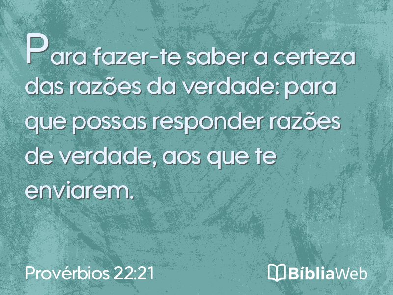 Provérbios 22:21 em imagem para compartilhar
