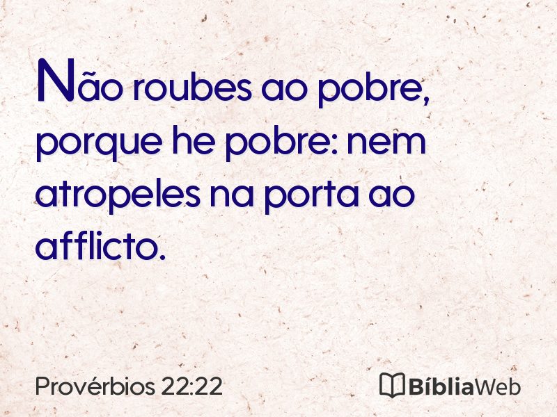 Provérbios 22:22 em imagem para compartilhar