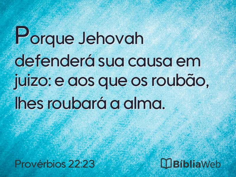 Provérbios 22:23 em imagem para compartilhar