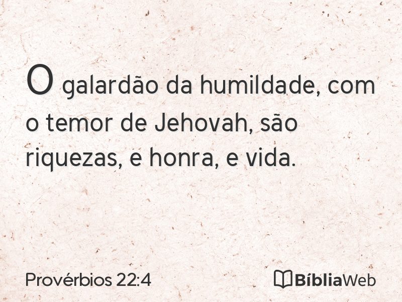 Provérbios 22:4 em imagem para compartilhar