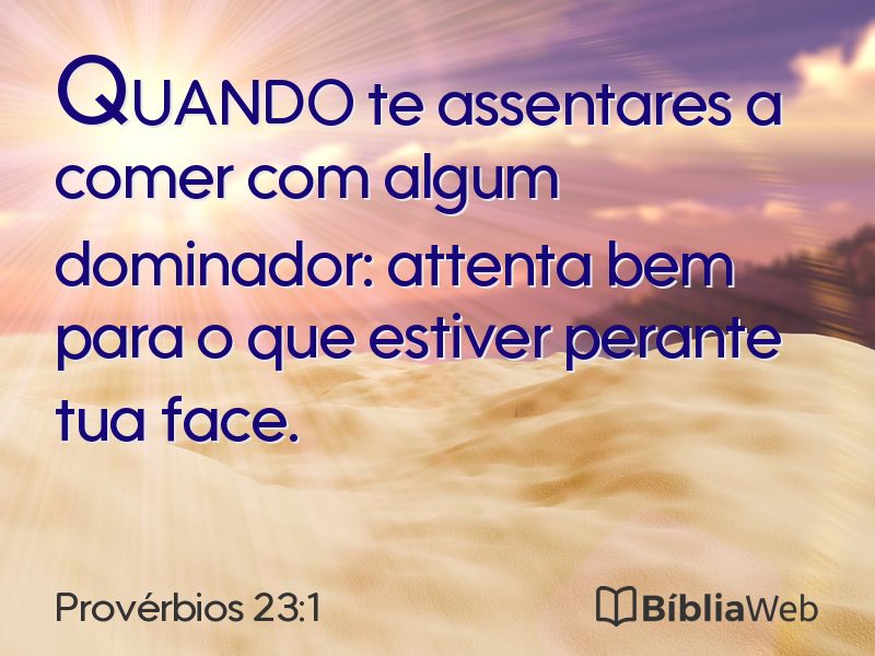 Provérbios 23:1 em imagem para compartilhar