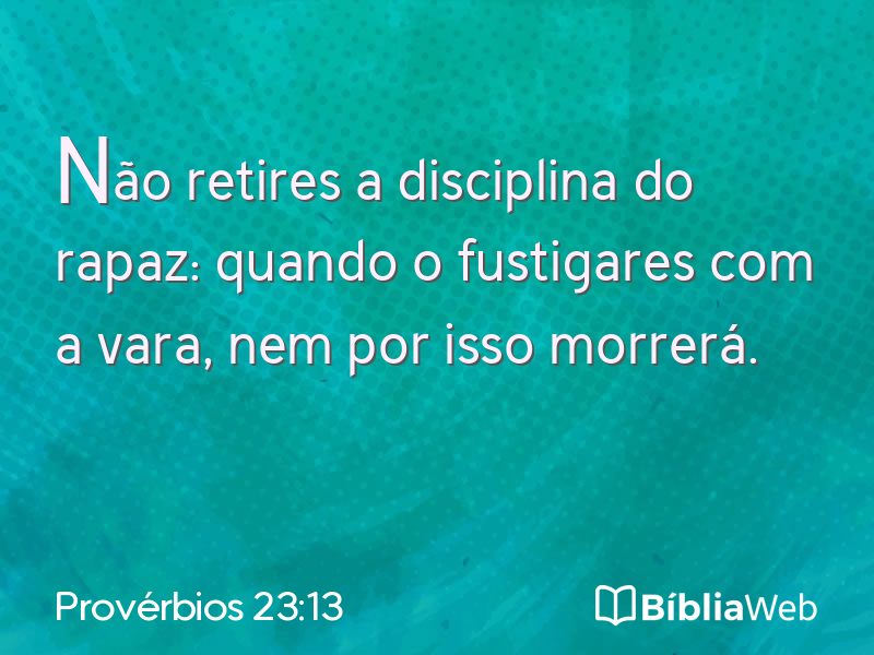 Provérbios 23:13 em imagem para compartilhar