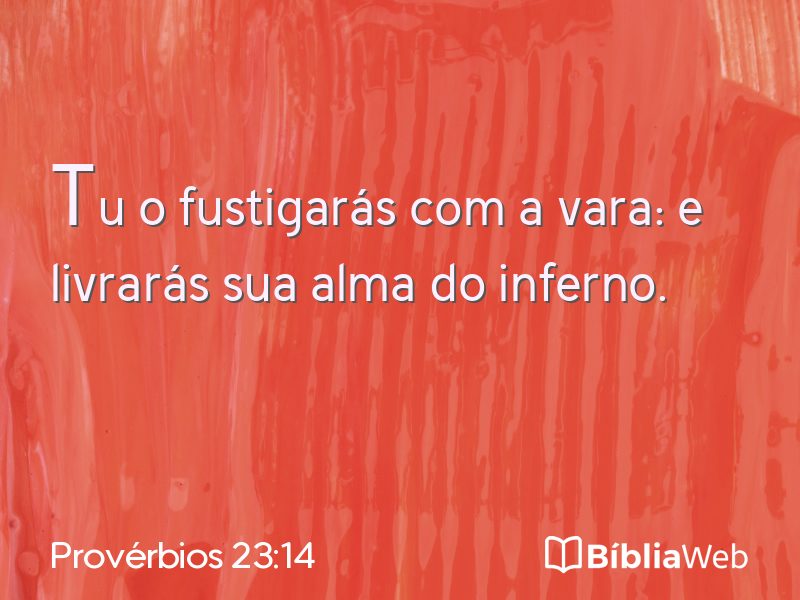Provérbios 23:14 em imagem para compartilhar