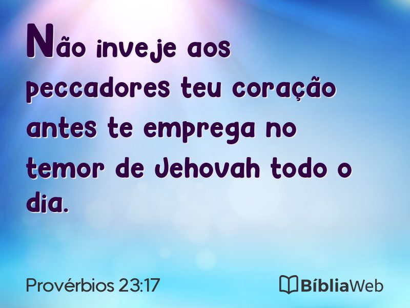 Provérbios 23:17 em imagem para compartilhar