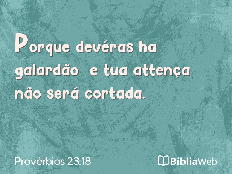 Provérbios 23:18 em imagem para compartilhar
