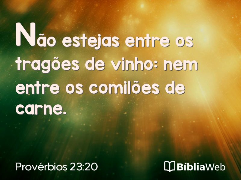 Provérbios 23:20 em imagem para compartilhar