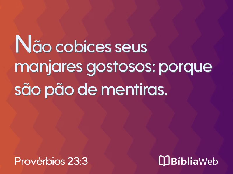 Provérbios 23:3 em imagem para compartilhar