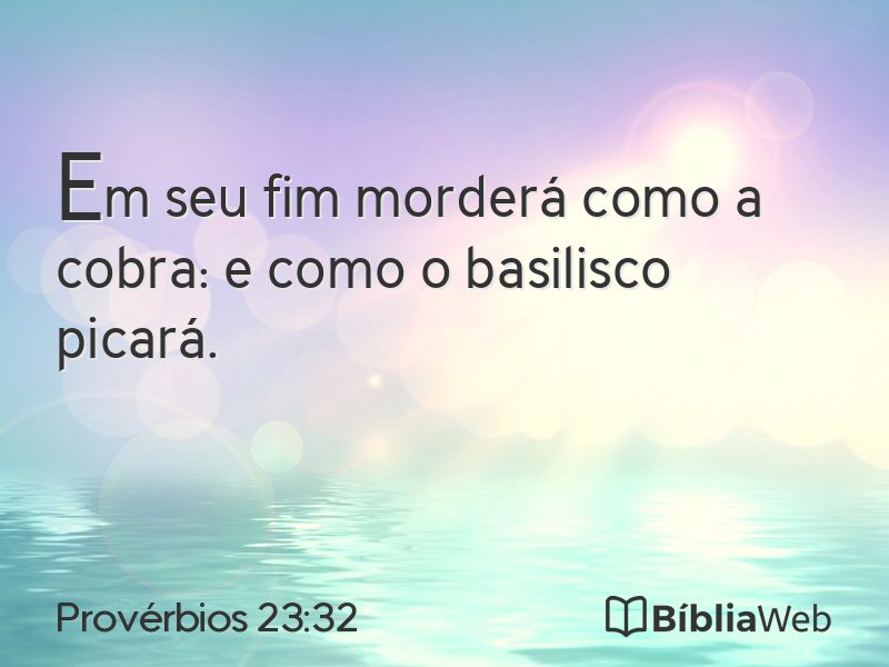 Provérbios 23:32 em imagem para compartilhar