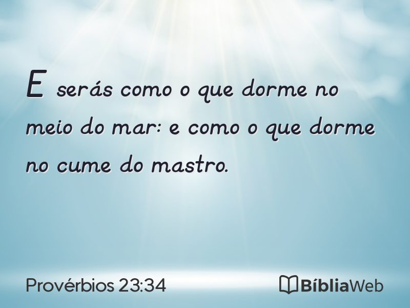 Provérbios 23:34 em imagem para compartilhar