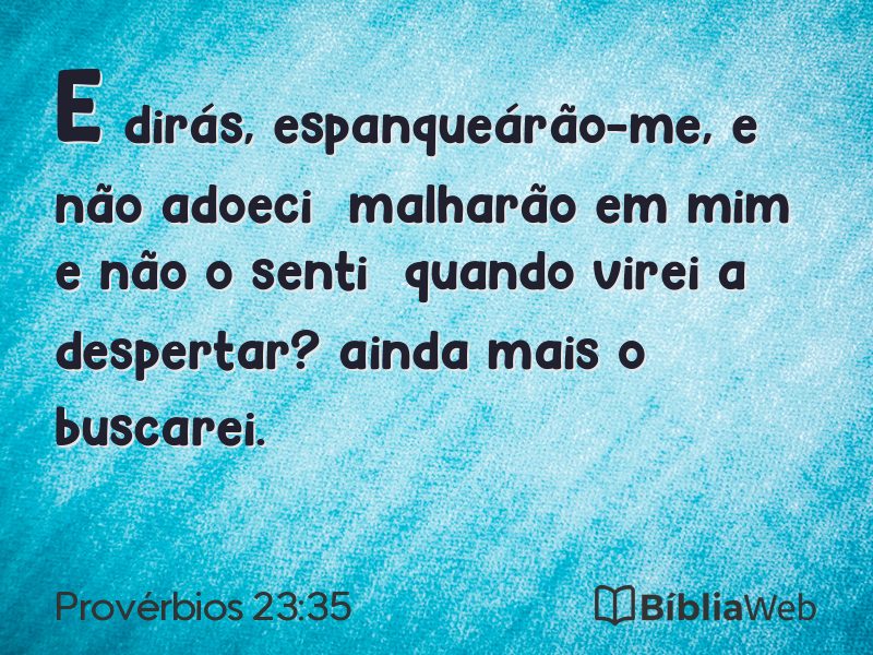 Provérbios 23:35 em imagem para compartilhar