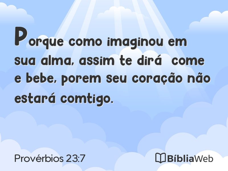 Provérbios 23:7 em imagem para compartilhar