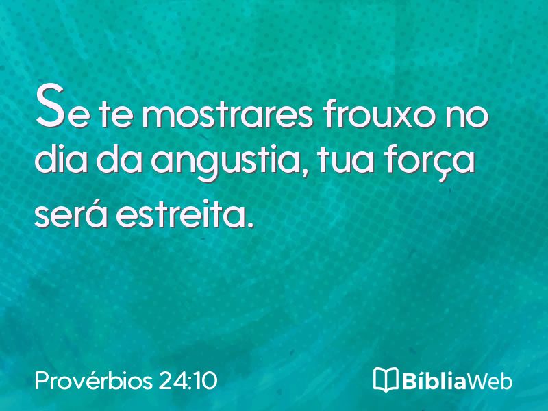 Provérbios 24:10 em imagem para compartilhar