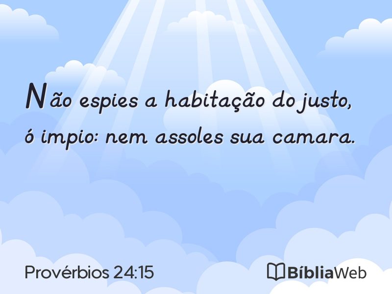 Provérbios 24:15 em imagem para compartilhar