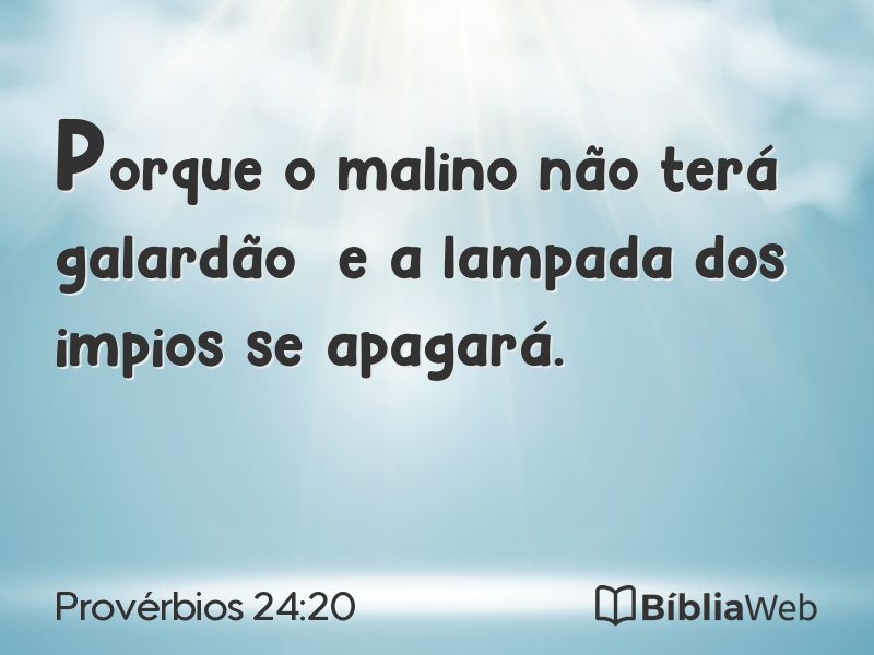Provérbios 24:20 em imagem para compartilhar