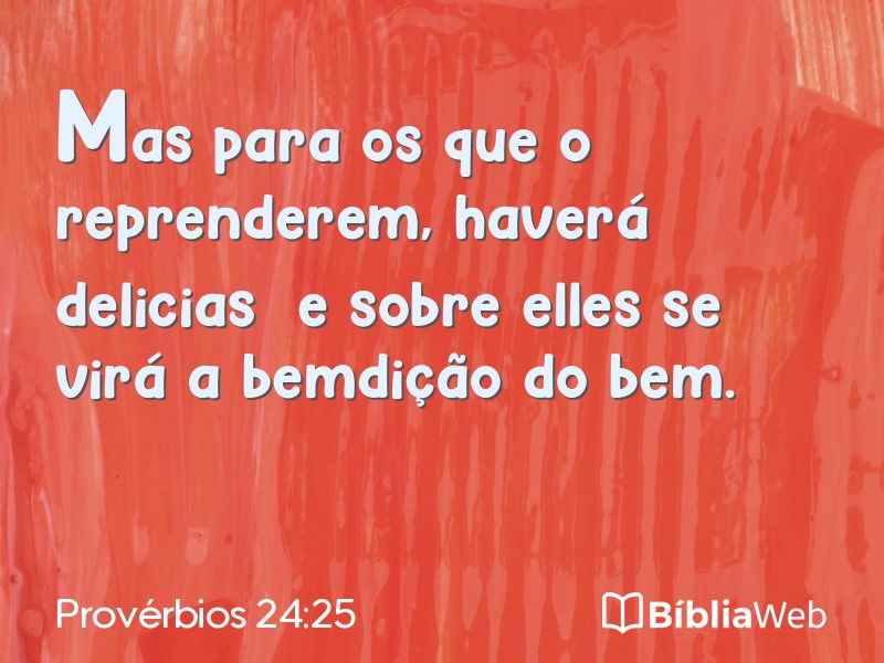 Provérbios 24:25 em imagem para compartilhar