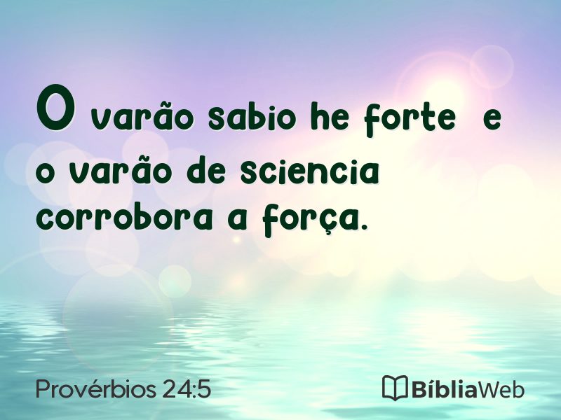 Provérbios 24:5 em imagem para compartilhar