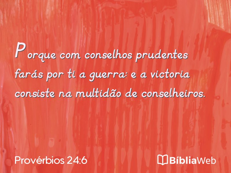 Provérbios 24:6 em imagem para compartilhar