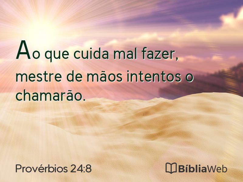 Provérbios 24:8 em imagem para compartilhar