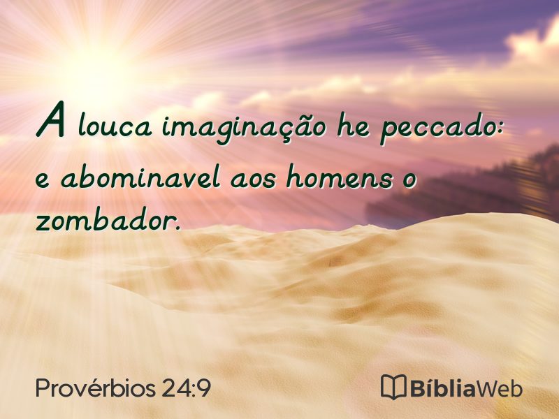 Provérbios 24:9 em imagem para compartilhar