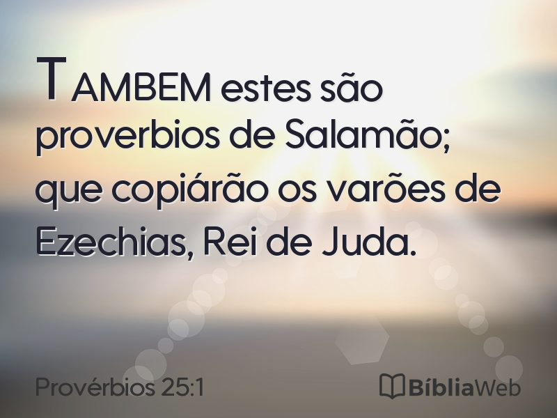 Provérbios 25:1 em imagem para compartilhar