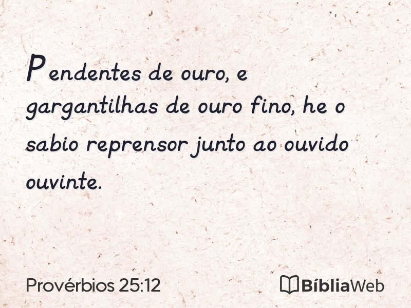 Provérbios 25:12 em imagem para compartilhar