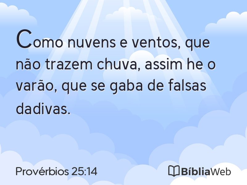 Provérbios 25:14 em imagem para compartilhar