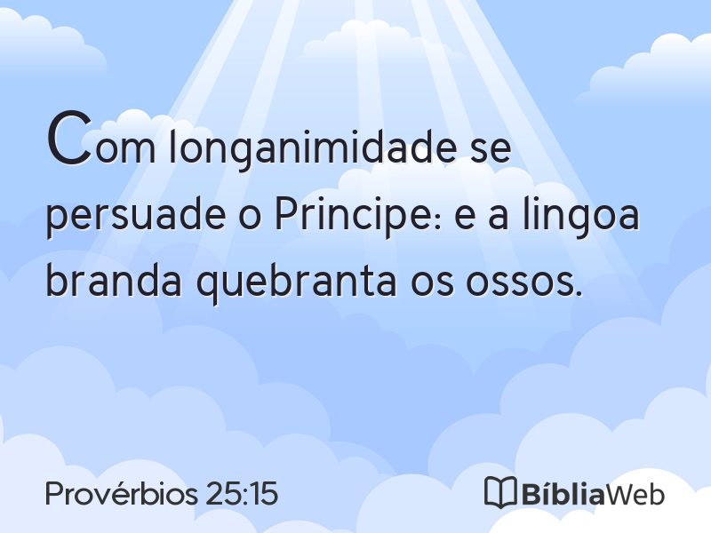 Provérbios 25:15 em imagem para compartilhar