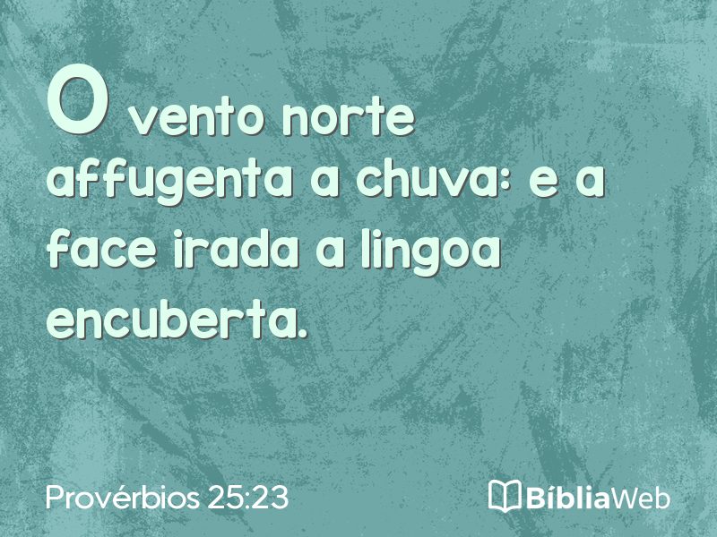 Provérbios 25:23 em imagem para compartilhar