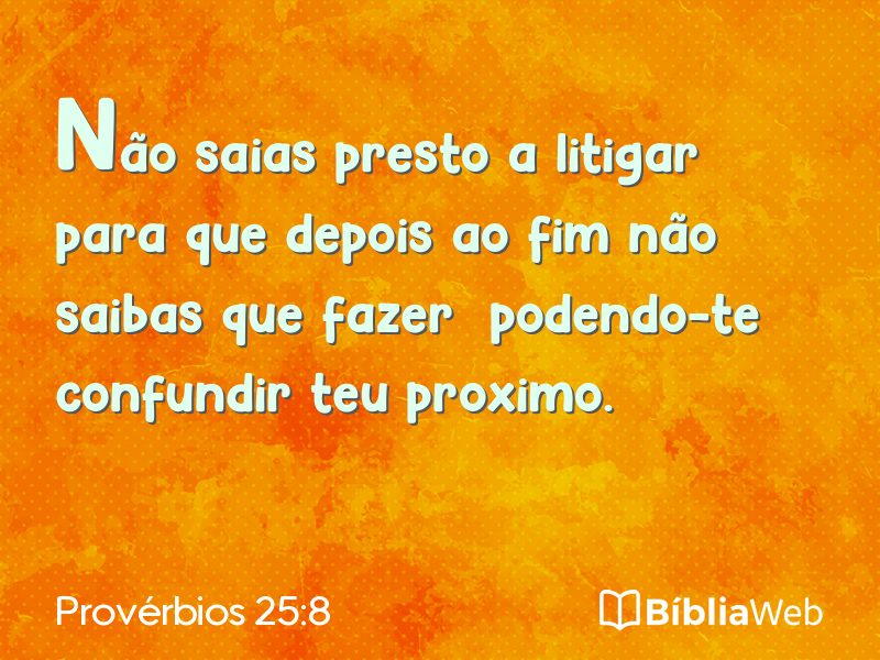 Provérbios 25:8 em imagem para compartilhar