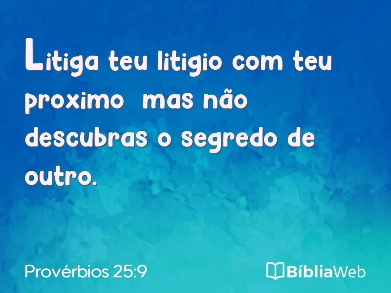 Provérbios 25:9 em imagem para compartilhar