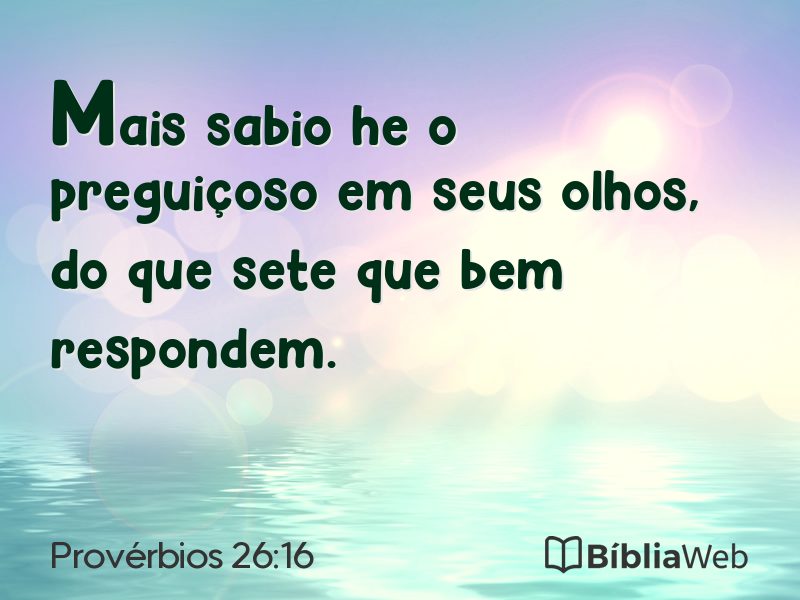 Provérbios 26:16 em imagem para compartilhar