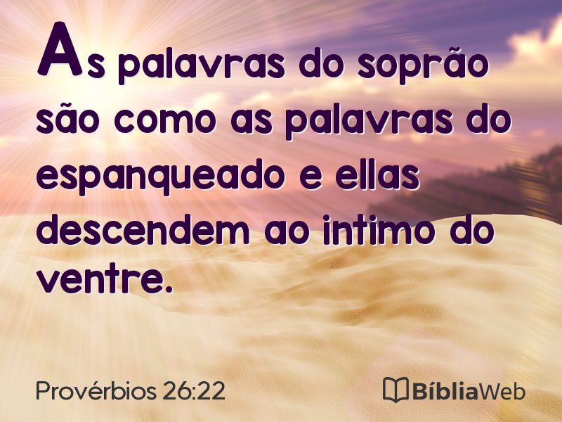 Provérbios 26:22 em imagem para compartilhar