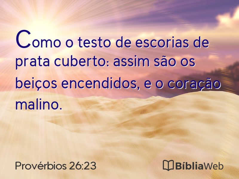 Provérbios 26:23 em imagem para compartilhar