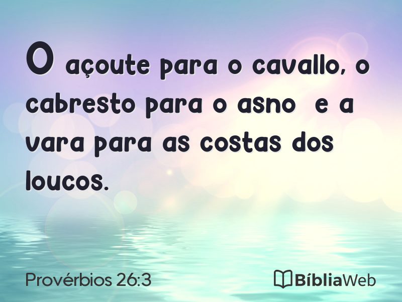 Provérbios 26:3 em imagem para compartilhar