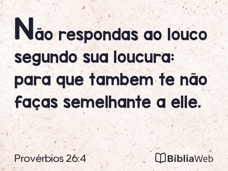 Provérbios 26:4 em imagem para compartilhar