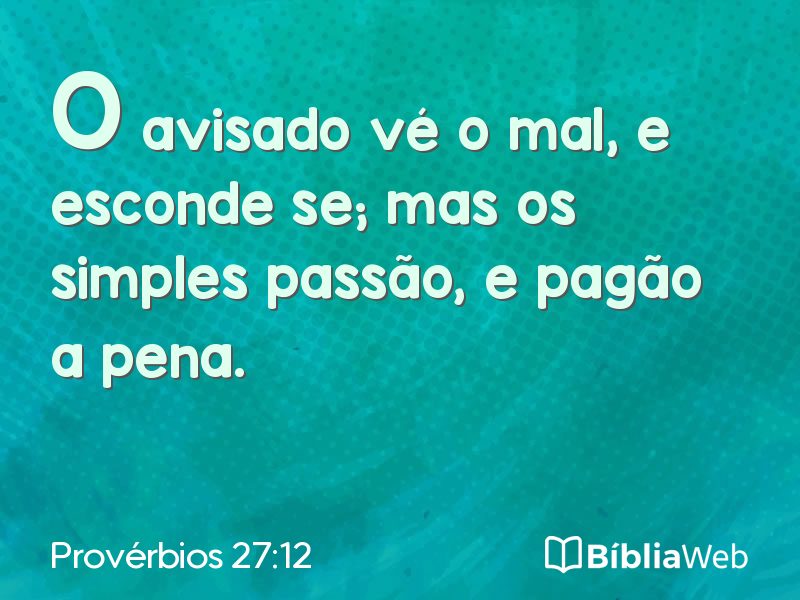 Provérbios 27:12 em imagem para compartilhar