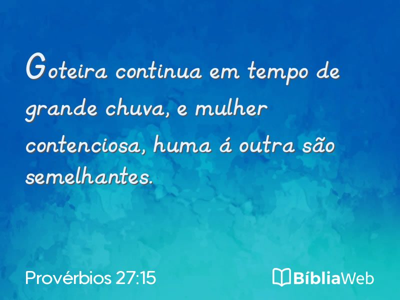 Provérbios 27:15 em imagem para compartilhar