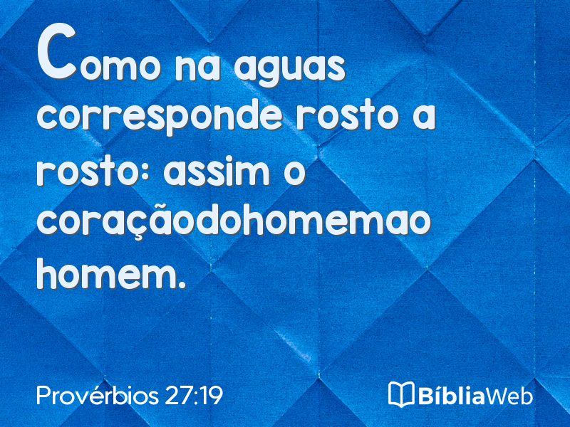 Provérbios 27:19 em imagem para compartilhar