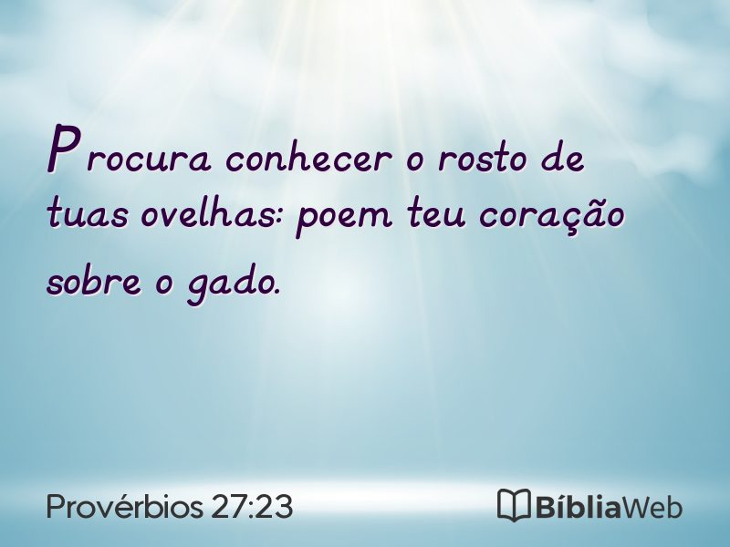Provérbios 27:23 em imagem para compartilhar