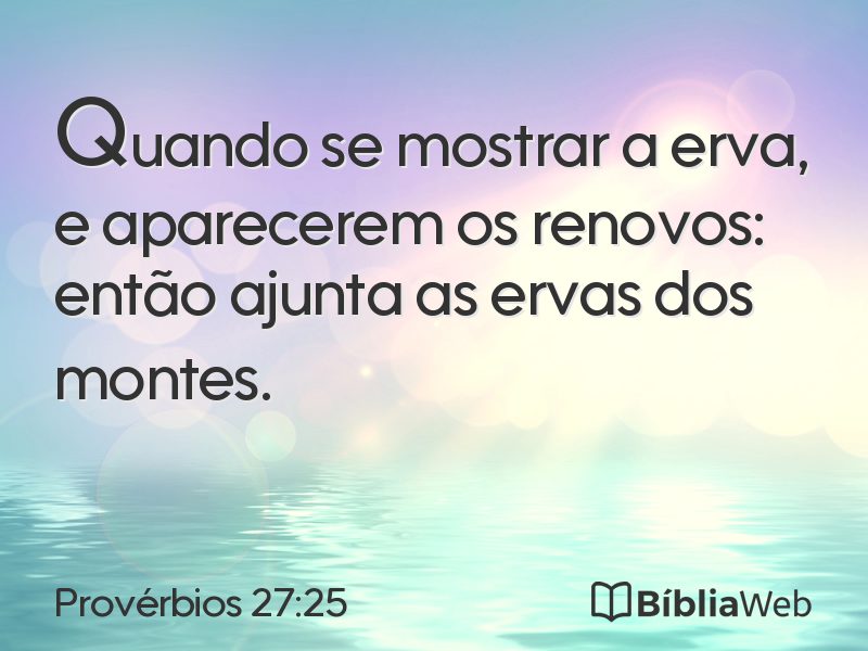 Provérbios 27:25 em imagem para compartilhar